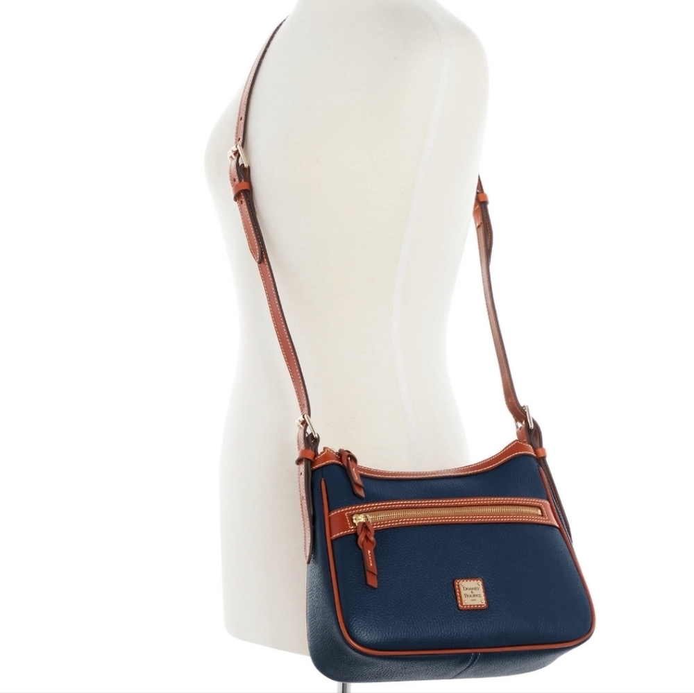 Dooney & Bourke Navy and Tan Crossbody Bag - Picture 13 of 13